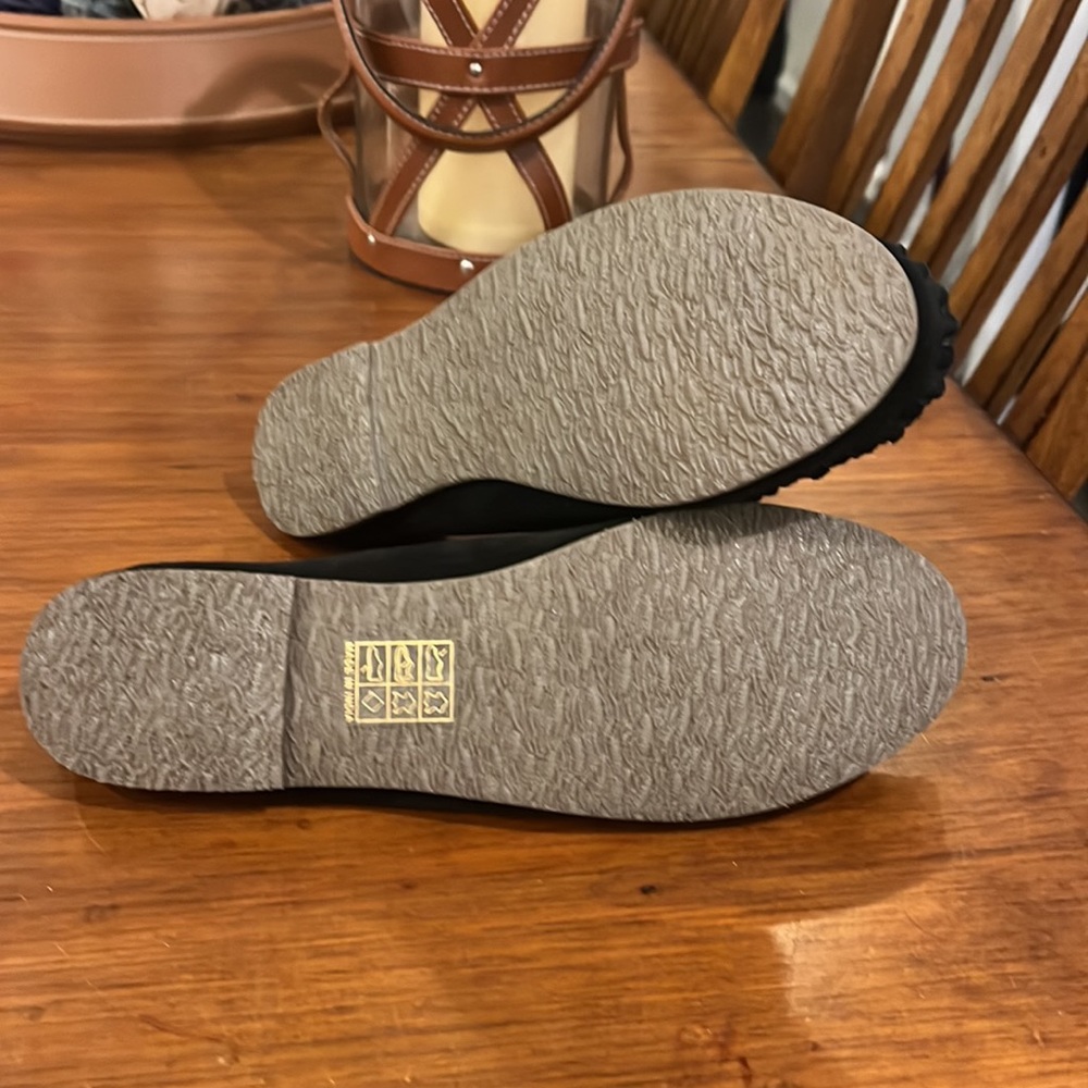 Free People Cherokee Gem Stone Moccasin Shoes Flats Black Suede Womens Size 8 - Picture 11 of 13
